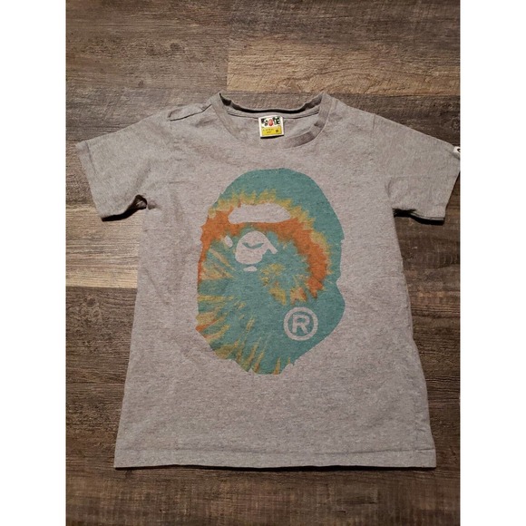 BAPE A Bathing Ape Womens Sz XS Extra Small Gray Graphic T Shirt (a - Picture 1 of 5